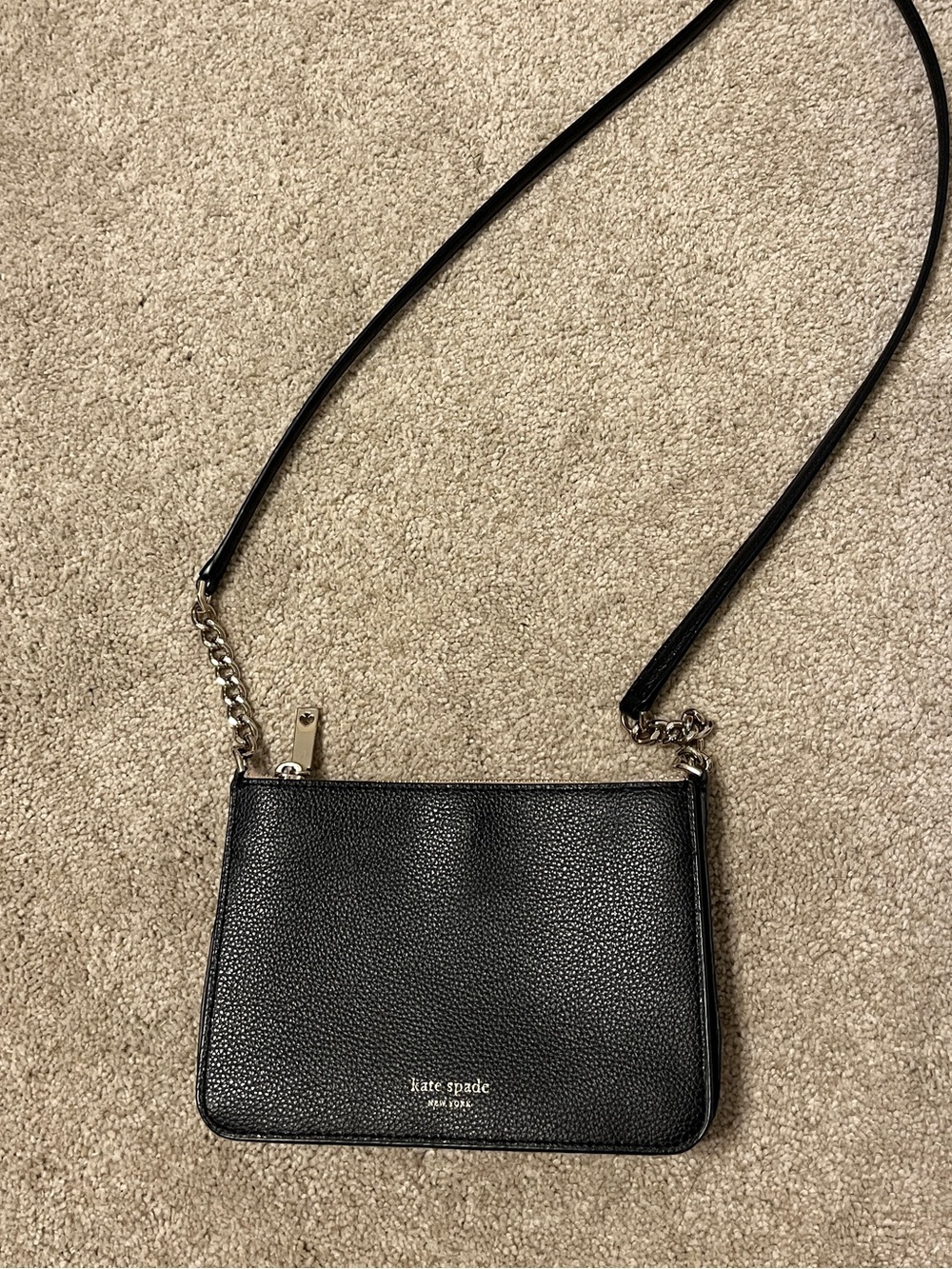 Kate Spade Black Pebbled Leather Crossbody Bag